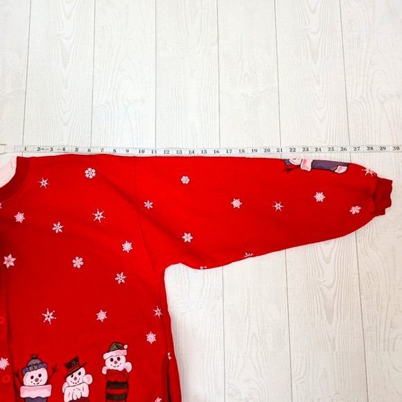 Cabela's Snowman Cardigan Women's Size XL or 2X Sweatshirt Christmas Red - Picture 10 of 13